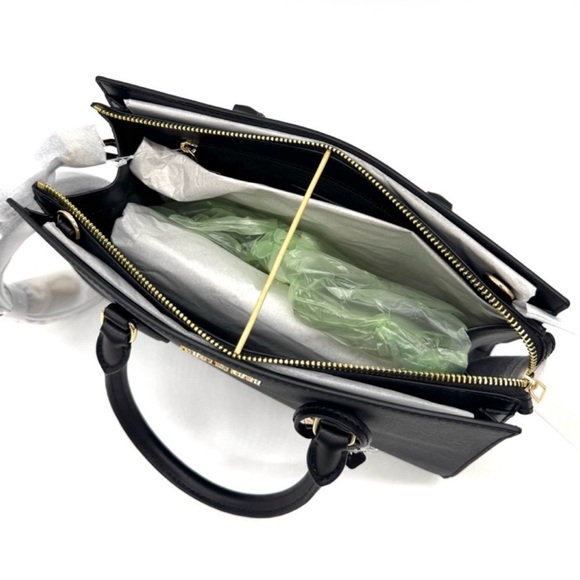 Michael Kors Sheila Medium Satchel Bag & Large Continental Wallet Wristlet Black - Picture 7 of 12